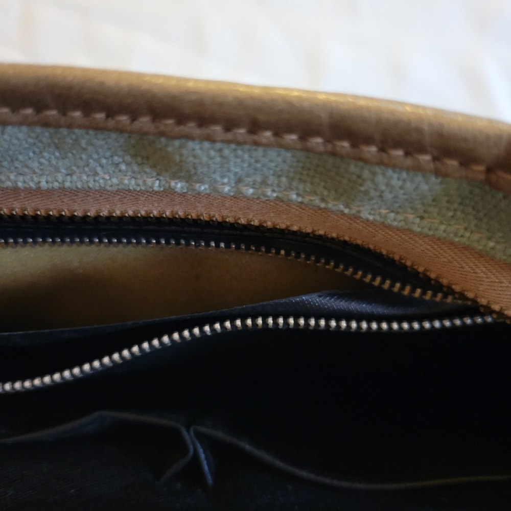 Vintage Mary Ann Rosenfeld Women's Blue and Brown Handbag Purse - Picture 9 of 14